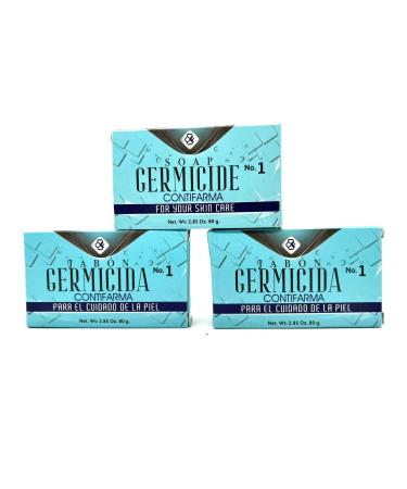 Jabon Germicida 1 PARA LAS AXILAS antibacterial. pie de atleta mal olor en las axilas impurezas en la piel (3 pack)