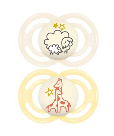 MAM Perfect Night Pacifier Animals - 18+ Months Silicone - 2 Pack | International Shipping Available - Buy Online on GoSupps.com
