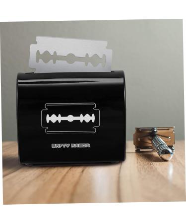 Minkissy 4-Piece Klingen Storage Box - Razor Blade Dispenser & Disposal Container for Sharp Objects - Black Iron 6.5x4.5x6cm - Safe & Convenient Solution - Buy Online on GoSupps.com