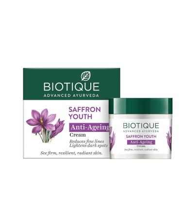 Saffron Dew Youthful Moisturizer Cream | Protects Skin Cells | Prevents Ageing And Retains Youthful Glow | 100% Botanical Extracts | Suitable For All Skin Types | 50G