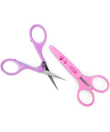 Humbee Eyebrow Scissors for Facial, Nose, Eyebrow, Mustache, Beard Hair Trimming & Grooming - Straight Edge, Pink Long Cap (1 Count) - Buy Online on GoSupps.com