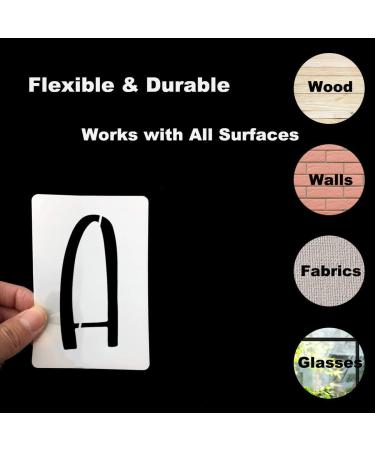 3 Inch Alphabet Letter Stencils for Painting - 42 Pack Letter and Number Stencil Templates with Signs for Painting on Wood Reusable Letters and Numbers Stencils for Chalkboard Wood Signs & Wall Art - Buy Online on GoSupps.com