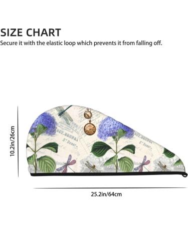 Vintage Flower Hair Towel Wrap - Quick Drying Towel Turban for Effortless Hair Care - Buy Online on GoSupps.com