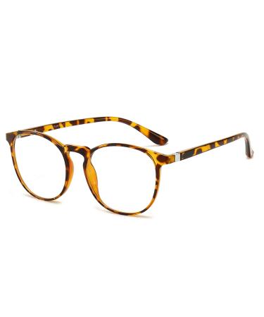 SUNGAIT Spring Hinge Blue Light Blocker Glasses Anti Blue Ray Digital Screen Glasses SGT901 Amber Frame (Glossy Finish)