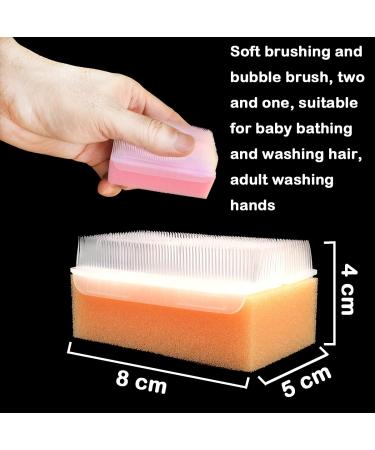 Baby Head Skin Massage Brush Set - Cradle Cap & Bathing Washer - Sensory Double-Sided Brush (3 PCs) - Ideal for Newborn Care & Bath Time - Buy Online on GoSupps.com