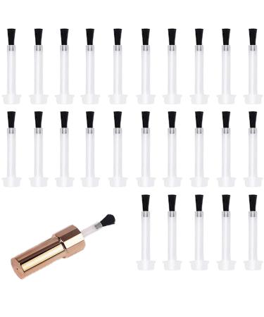 Replacement Nail Polish Brush Kit Disposable Nail Art Brush Set With Handle Dip Powder Liquid Replacement Brushes Soft Bristles Nail Brushes 25pcs/Box
