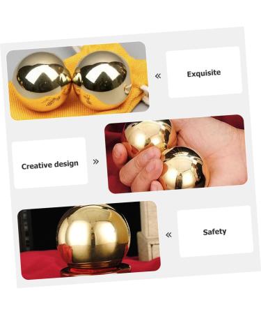 Healvian Brass Gymnastics Balls - 4 Portable Copper Massage Balls for Health & Exercise - Buy Online on GoSupps.com