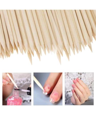 300 Count Orange Wood Stick 4.5 inch Cuticle Pusher Remover | Orangewood Cuticle Sticks for Nail Art Manicure & Pedicure - Buy Online on GoSupps.com
