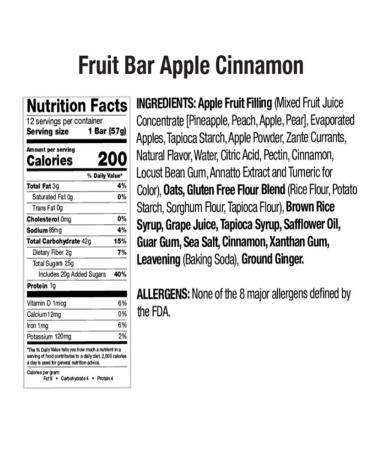 Betty Lou's Fruit Bars Variety Pack - Apple, Blueberry, Strawberry & Cherry (12 Bars) - Buy Online on GoSupps.com