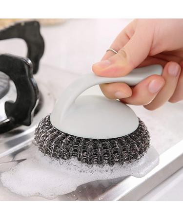 4pcs Dish Scrub Brush Iron Wire Cleaning Brushes Pot Dish Pan Cleaning Sponge for Kitchen Tableware Cleaning Tools Brushes (Color : Color2) (Color1) - Buy Online on GoSupps.com