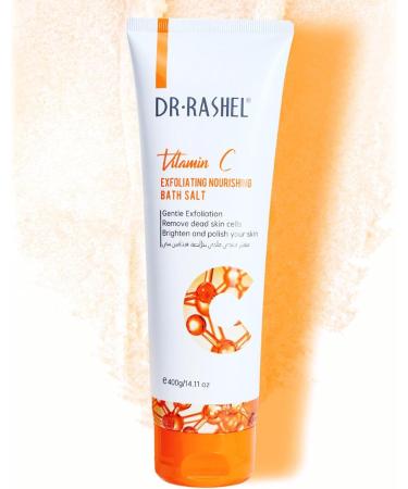 Brightening Body Scrub - Ultra Moisturizing Brightening Body Scrub with Vitamin C | Natural Salt Scrub 14.11oz for Body Care Deep Cleansing & Pw tools - Buy Online on GoSupps.com