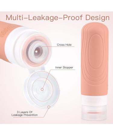 18-Piece Silicone Travel Bottles Set | 90ml Leak-Proof Containers for Cosmetics Shampoos & More | Portable Travel Essentials - Buy Online on GoSupps.com