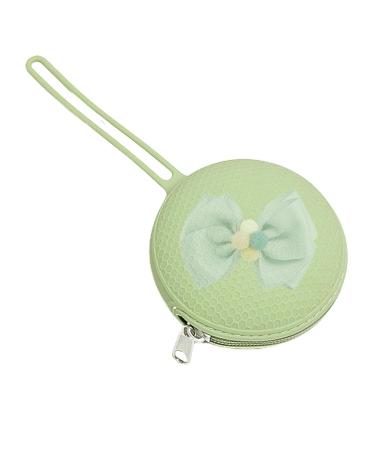 Aibyks Silicone Pacifier Holder - Portable Round Storage Bag for Travel | Zippered Silicone Container for Jewelry & Keys - Green B - Buy Online on GoSupps.com