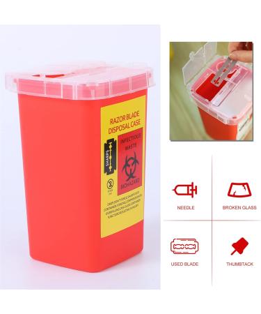 Minkissy Disposable Razor and Blade Disposal Container - Hairdressing Salon Sharp Storage for Safe Needle & Razor Blade Disposal - Buy Online on GoSupps.com