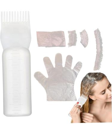 Hair Oil Applicator Bottle 160ml with Hair Dye Kit Root Comb Applicator Bottle with Clear Scale Portable Hair Bleach Kit for Home Barber Shop Hair Dye Tools Hair Oil Applicator Bottle - Buy Online on GoSupps.com
