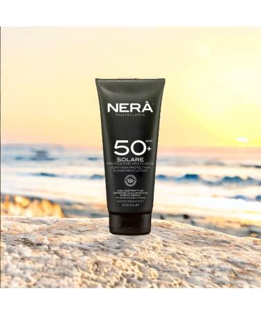 NERA Pantelleria Water Resistant SPF50+ Very High Protection Sunscreen Lotion 200ML - Nourishing Face Sun Cream with UVA/UVB Filters Prevents Dehydration & Skin Aging For Men and Women - Buy Online on GoSupps.com