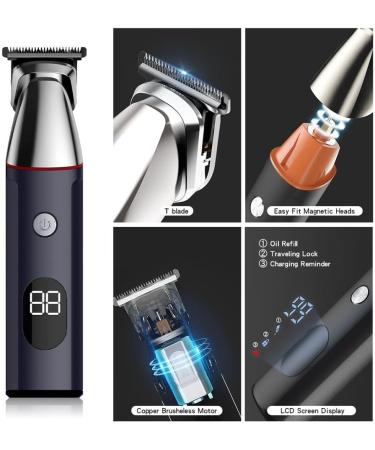 Pro Hair Clipper 5 in 1 Electric Beard Hair Trimmer for Men Grooming Kit Face Hair Clipper Body Trimmer Rechargeable Nose Ear Shaver Wet & Dry - Buy Online on GoSupps.com