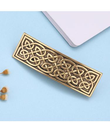 Colcolo Vintage Style Large Celtic Hair Clip | Handmade Gold Metal Barrette for International Shipping - Buy Online on GoSupps.com