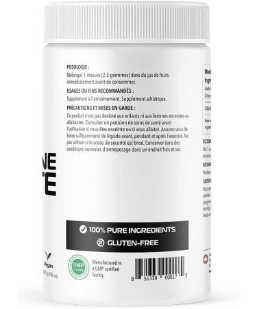 One Brand Nutrition L-Citrulline Malate Powder 100% PURE Vegan (500g) | 200 Servings - Buy Online on GoSupps.com