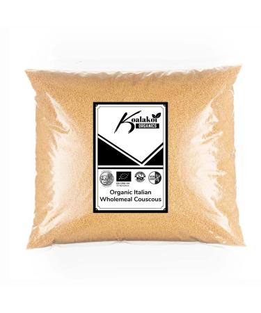 ORGANIC Certified cook pearls Italian wholemeal cous cous 2kg - 5kg Premium non-GMO Durum Wheat Semolina sourced from Italy 100% Natural no Additives or Preservatives Vegan couscous Koalakoi (2kg)