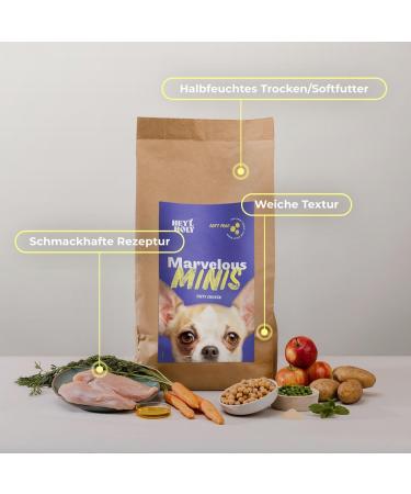 HEY HOLY Premium Wet Food for Mini - 18 x 400g Adult Dog Food - With Chicken - High Tolerance Based on Natural Ingredients - Buy Online on GoSupps.com