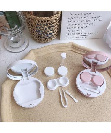 KCHYCV Red Cherry Heart Shaped Contact Lens Case | Cute Portable Eye Care Kit for Women | Glasses Case - White - Buy Online on GoSupps.com