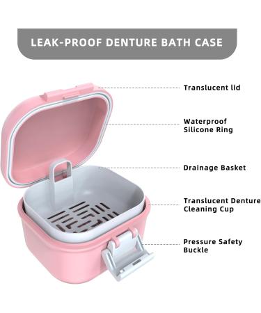 Argomax Leak-Proof Prosthesis Box | Sustainable Dentistry Solution for Dentures & Braces (Pink + White) - Buy Online on GoSupps.com
