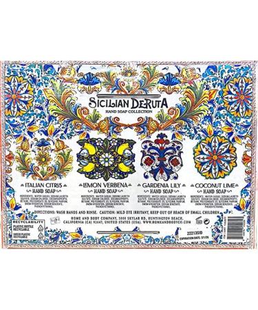 Sicilian Deruta Hand Soap Collection - 4 x 21.5 fl.oz Bottles - Italian Citrus, Lemon Verbena, Gardenia Lily, Coconut Lime - Buy Online on GoSupps.com