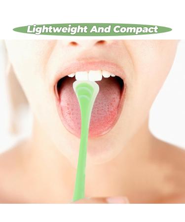 Ipetboom Tongue Scraper - Silicone Tongue Brush for Bad Breath Relief | Oral Hygiene Tool Light Green - Buy Online on GoSupps.com