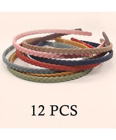 Buy Ghedshgf 12-Piece Girls' Hair Band Set | Silicone & Plastic Slide-Resistant Headbands for Women | Elastic Toothed Hair Accessories - Buy Online on GoSupps.com