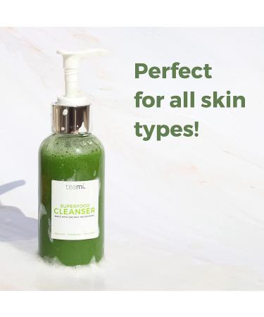 Teami Facial Cleanser with Salicylic Acid, Aloe, Matcha & Sea Kelp - Organic Acne Face Wash - Best Hydrating Skin Care for Women - Buy Online on GoSupps.com