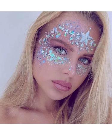 Stars Moon Face Gems Jewels - Stick-On Crystal Rhinestones Sticker for Women - Costume Makeup Accessories - Buy Online on GoSupps.com