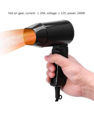 Travel Hairdryer Fast Drying Foldable Hair Blower Window Defroster For Camping Hair Dryer With Folding Handle Dual Voltage Compact Hair Dryer Portable Folding Hair Drier For Convertible Car - Buy Online on GoSupps.com