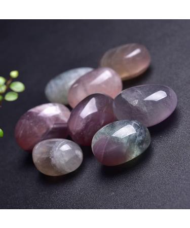 Large Purple Fluorite Healing Crystal Stones 1.25-2.0 - Natural Tumbled Polished Gemstones for Reiki, Energy Healing, and Meditation - Buy Online on GoSupps.com