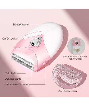 Buy Women's Electric Razor - Touch Beauty Trimmer for Body Armpits Legs & Bikini - Compact Lady Shaver AG-1459ADE Rosa - International Shipping - Buy Online on GoSupps.com