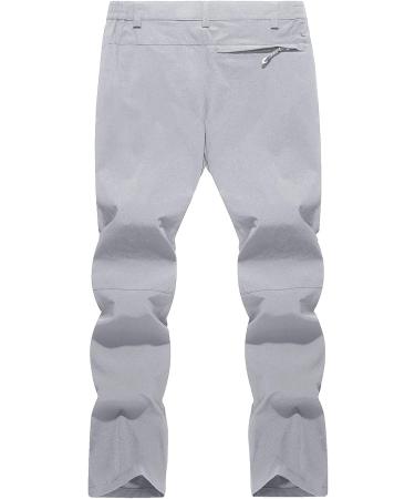 TACVASEN Men's Quick Dry Hiking Pants - Lightweight & Breathable - Thin Light Grey - Size 32 - Buy Online on GoSupps.com