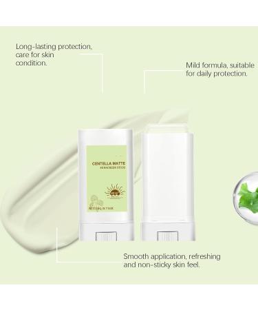 2PCS Sunscreen Stick SPF PA50++++ Centella Sunscreen Korean Sunscreen Stick for Face & Body Hydrating Soothing for Dry Skin Anti-Wrinkle Makeup Base Nourishing Skin No White Cast Greasy - Buy Online on GoSupps.com