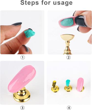 Nail Fixing Adhesive Detachable Universal Nail Tips Holder Glue Clay Mud for Salon Green - Buy Online on GoSupps.com