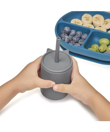 Jet Lag Toddler 5oz Silicone Straw Cups for Toddlers - BPA Free, Unbreakable (2Pack) - Color 2 - Buy Online on GoSupps.com
