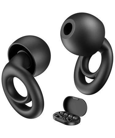 Link Dream Ear Plugs for Sleeping Noise Cancelling Silicon Earplugs 6 Pieces with Storage Case 28dB Noise Reduction (Black)