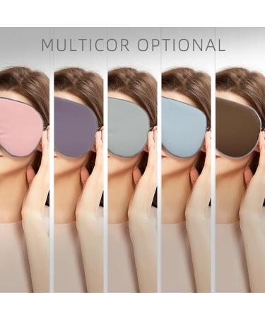 2 Pack Silk Sleep Mask Eye Covers - Ultra Soft & Skin-Friendly for Men Women Kids - Cold & Warm Double-Use - Adjustable Strap - Blue-Light Gray - Buy Online on GoSupps.com