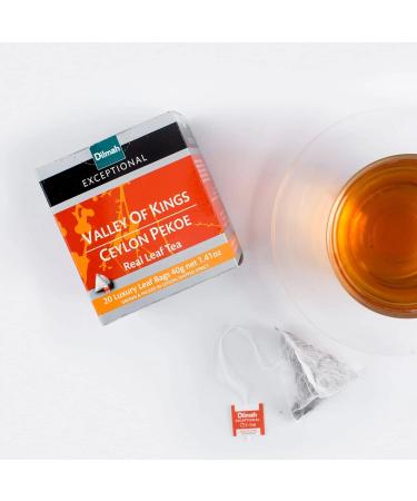 Dilmah Exceptional Valley of Kings Ceylon Black Tea-20 Luxury Leaf Tea Bags - Buy Online on GoSupps.com