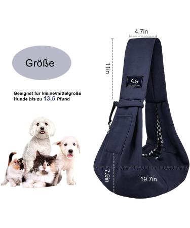 Cuby Dog & Cat Sling Carrier | Soft Cotton Travel Bag for Small Pets - Blue - Buy Online on GoSupps.com
