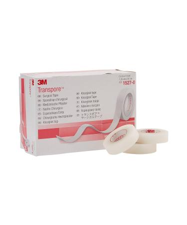 3M Transpore Clear Medical Tape 1/2 x 10 Yards - Hypoallergenic, Water-Resistant | 24 Rolls/Box - Buy Online on GoSupps.com