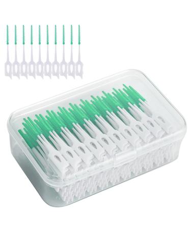 Ilantule 200 pieces of interdental brush soft silicone adaptive double -sided interdental brushes made of silicone toothbrush for cleaning narrow interdental teeth (green) - Buy Online on GoSupps.com