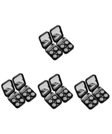 Partykindom 8 sentences Colored contact lenses container container for cosmetic lens make-up lens holder sensitive bracket make-up mirror case accompanying box travel glasses frame as shown x 4 pieces 8.30x6.00.10cmx4pcs