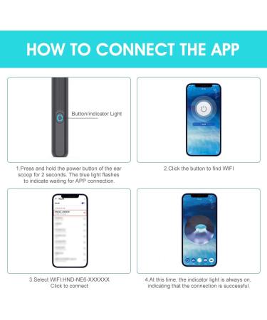 Xeerun Ear Wax Removal Otoscope - IP67 Waterproof WiFi Ear Cleaner with 1080p Camera & 6 LEDs for iOS iPad Android - 360 Wide Angle - Buy Online on GoSupps.com