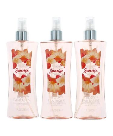 Sweet Sunrise Fantasy by Body Fantasies 3 Pack 8oz Fragrance Body Spray women