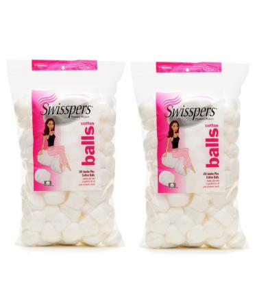 Swisspers Super Jumbo Large Cotton Balls, 140 Count, 2 Pack (Includes 280 Jumbo Plus Size Hypoallergenic Cotton Balls Total)