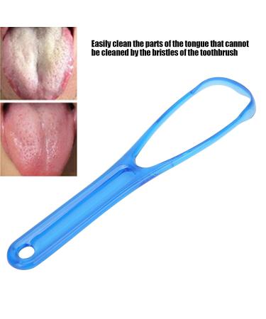 Buy Blue Tongue Scraper Cleaner | Portable Metal & Plastic Tongue Cleaning Brush Kit for Fresh Breath - Buy Online on GoSupps.com